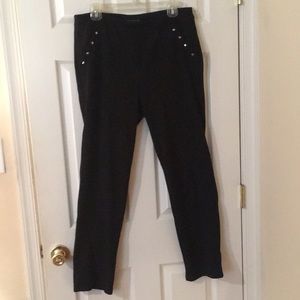 Black pants with silver pocket detail